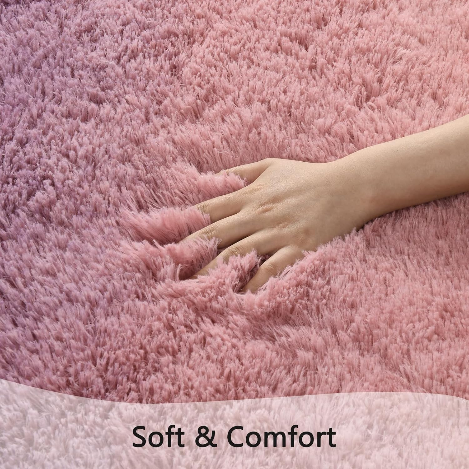 Purple Pink Area Rugs 4x6 Feet Rug for Bedroom Living Room, Cute Indoor Gradient Carpets, Plush Soft Rug for Kids Room, Fluffy Rugs for Girls Boys Nursery Room Home Decor