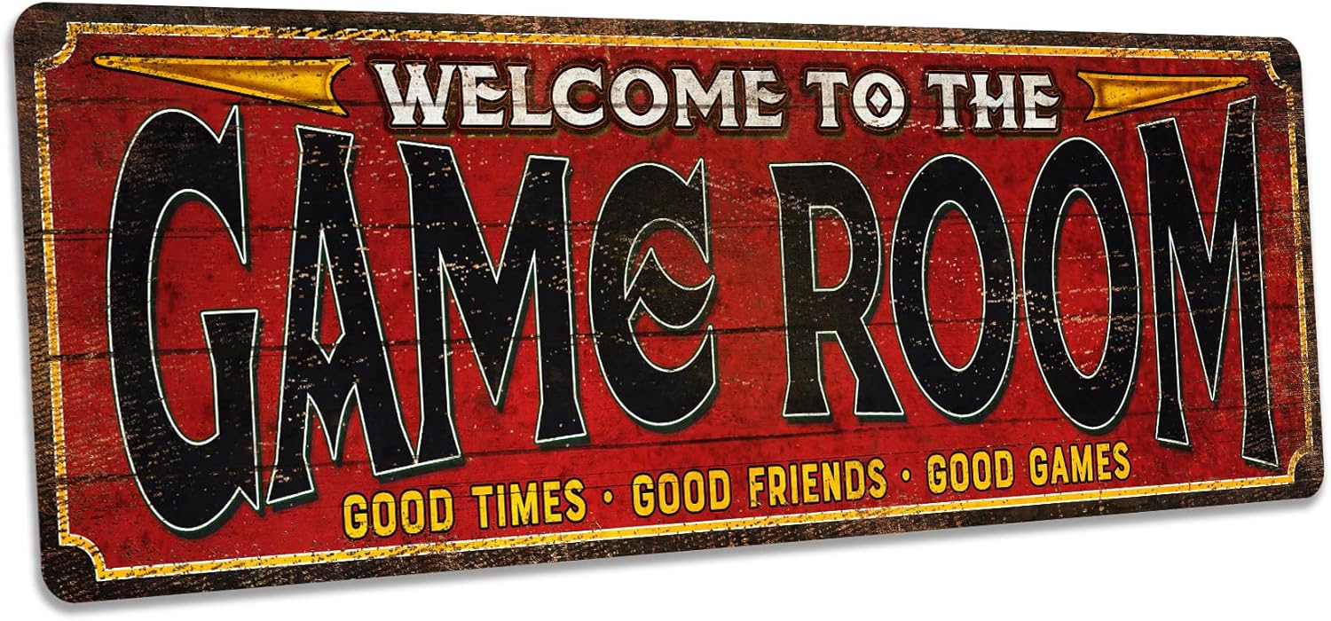 Game Room Sign Family Room Rec Room Board Games Pool Billiards Gift Wall Decor Home Décor 108242001006
