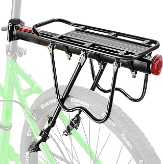 Fahrradträger hinten, 50 kg Kapazität, Schnellentriegelung, mit Kotflügel und Reflektor, robuster Gepäckträger für die Rückseite des Fahrrads, passend für 24-29 Zoll Räder