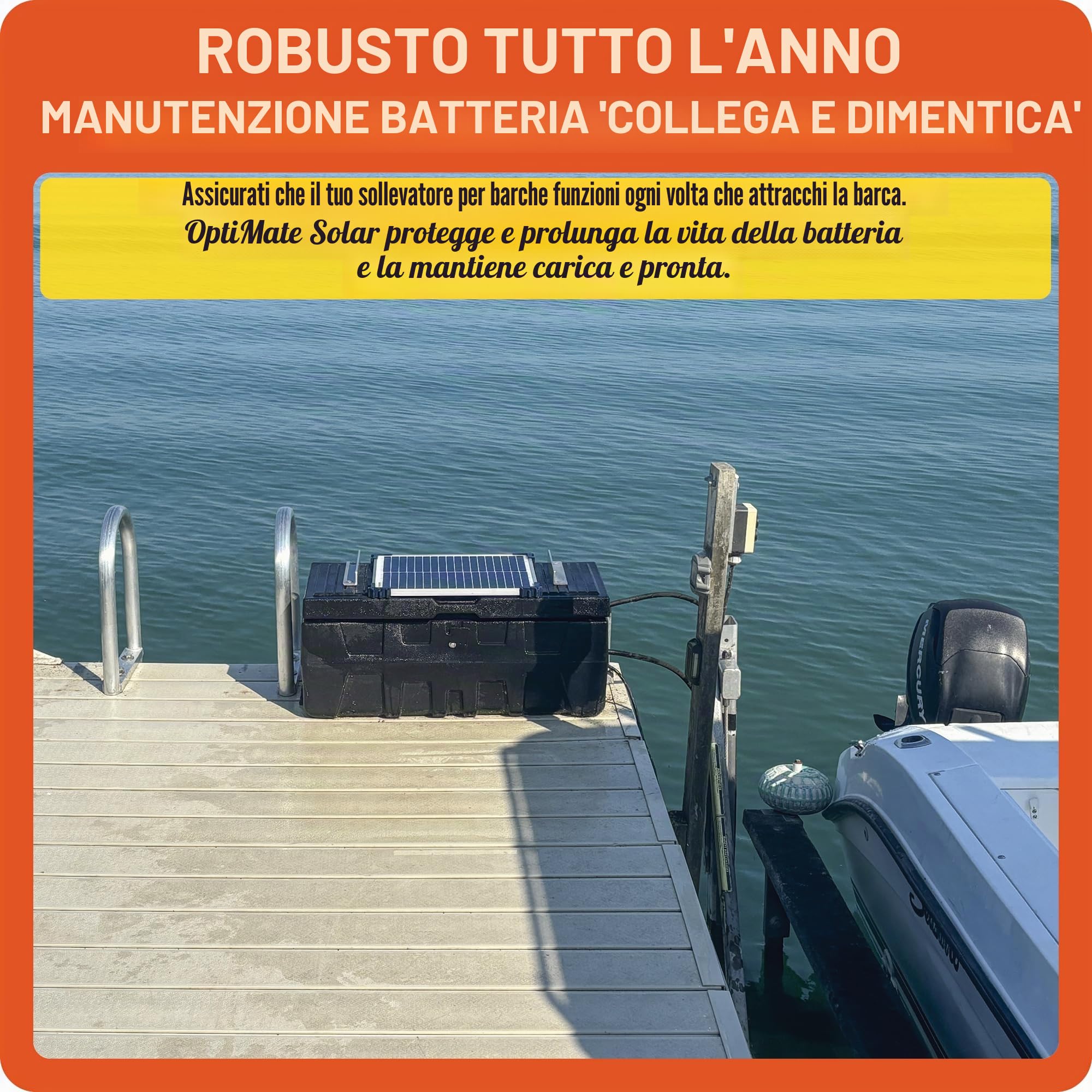 OptiMate Tecmate TecMate Solar Duo 20W, TM522-D2, Caricatore e mantenitore Solare ermetico di Carica con Recupero di Batteria a Sei Fasi da 12V / 12.8V 1.67A
