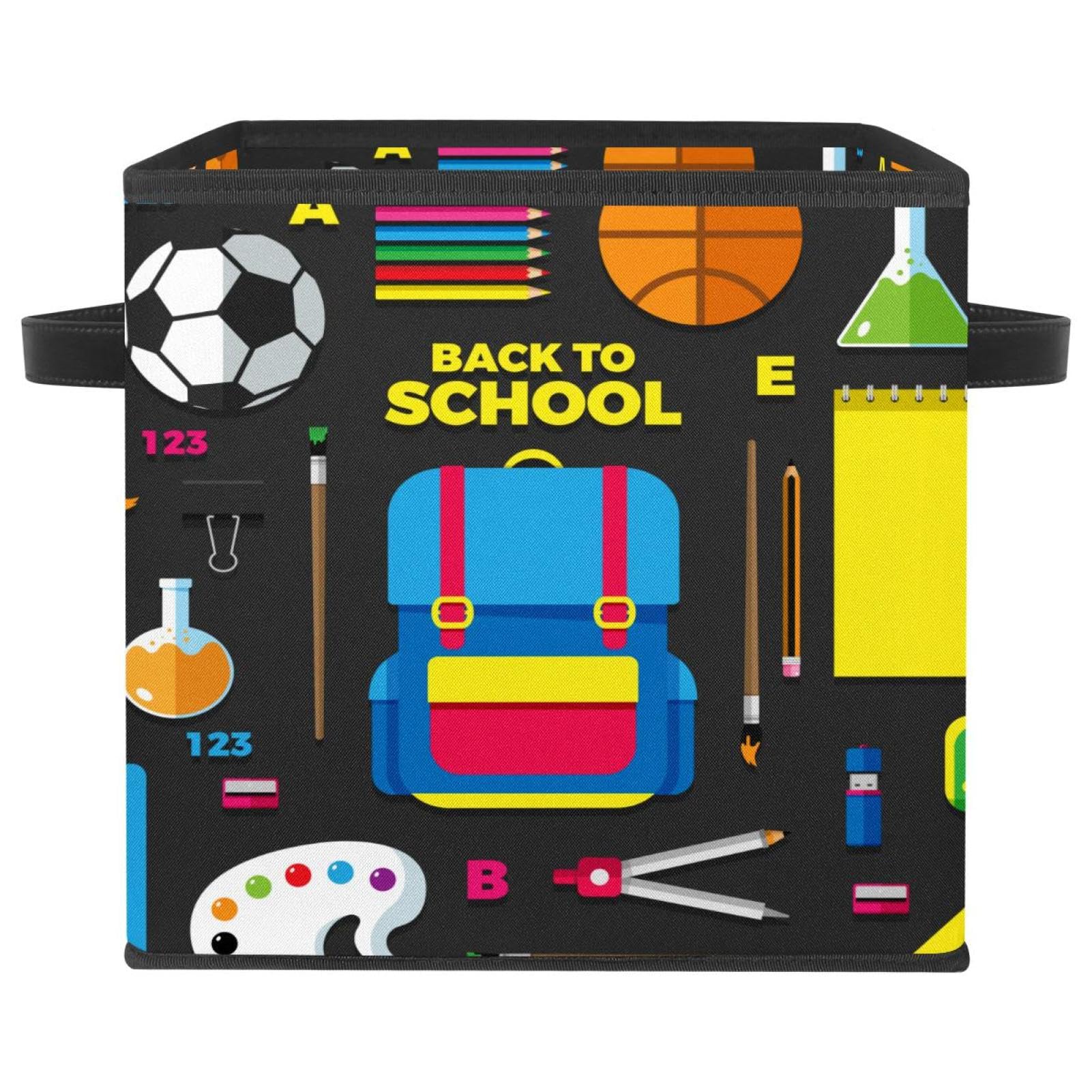 Boîte de rangement pliable cube motif rentrée pour vêtements et jouets