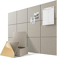 Vista 52 de Paquete de 6 paneles acústicos autoadhesivos, paneles de espuma de alta densidad a prueba de sonido de 12 x 12 x 0.4 pulgadas para paredes, paneles