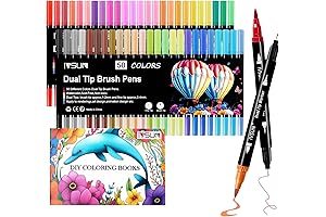 50 Colors Dual Tip Brush Pens Perfect for Unleashing Your Inner Kawaii Artist