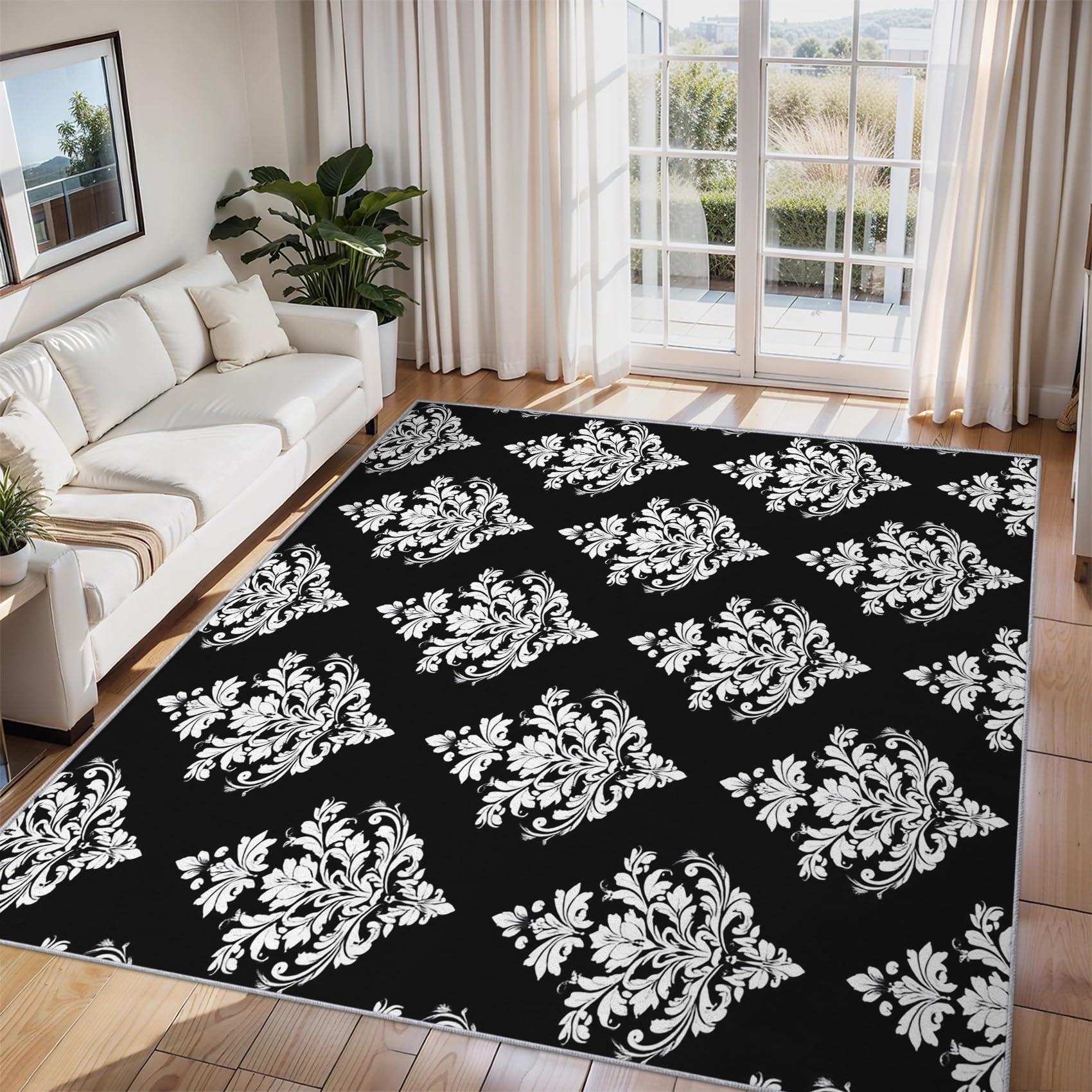 Tapis de salon baroque vintage 160x230 pour un bureau élégant