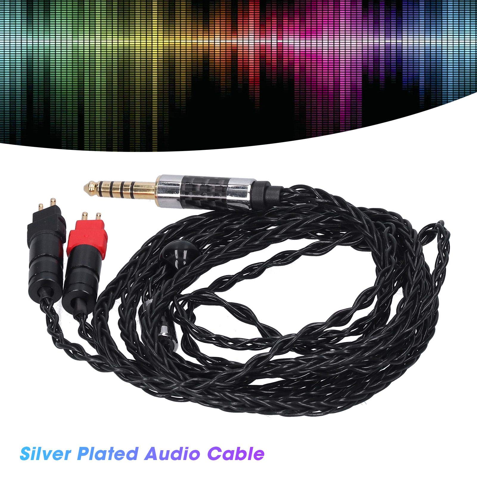 ASHATA Ersatzkabel für, 8-adriges Symmetrisches OCC-Doppelkabel-OCC-Audiokabel für HD600 HD580(4,4 MM)