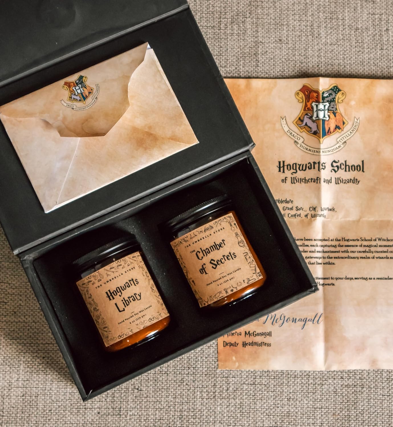 THE UMBRELLA STORE Hary Potter Themed Scented Candle Gift Hamper Set of 2 Candles Luxe Hamper