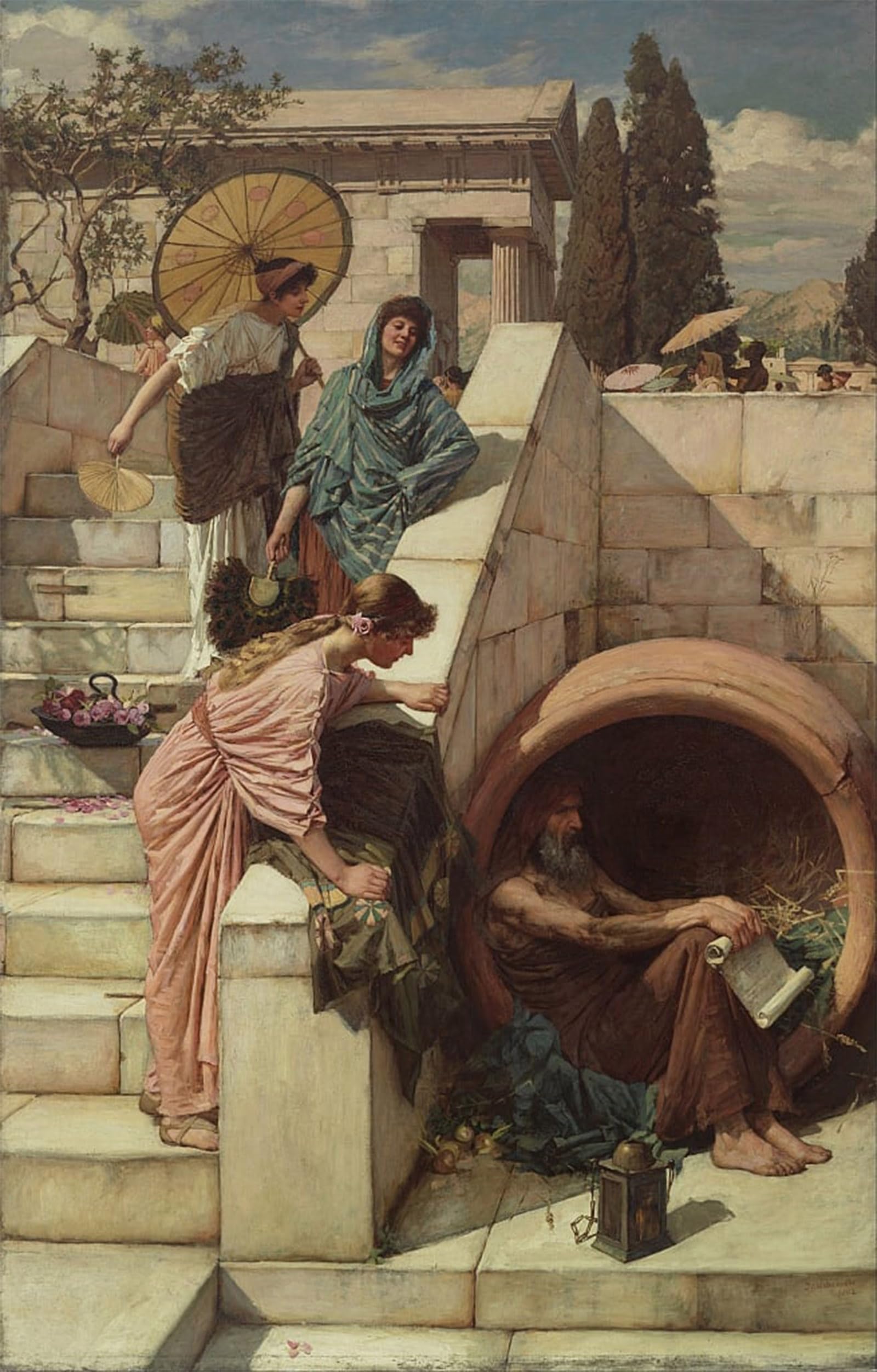 SERENDIPITP Abstract Painting Mural Print Picture Wall Decor Painting Echo and Narcissusby John William Waterhouse Vintage Wall Artwork for Home Decor 60x90cm