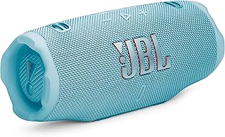 JBL Charge 6 - Portable Waterproof & Drop-Proof Bluetooth Speaker, Bold JBL Pro Sound with AI Boost, 28Hrs of Playtime, Built-in powerbank & Comes with a Sturdy/Removable Carrying Strap (Blue/Teal)