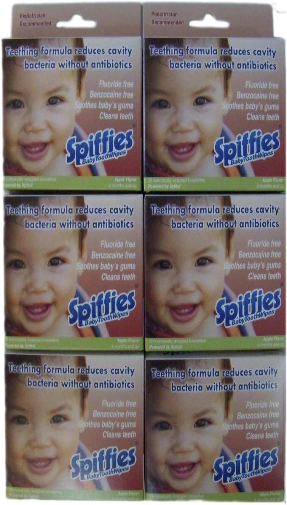 ToothWipes, 20 Apple Spiffies, 6 Boxes