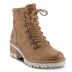 Spring Step Womens Rockies Bootie Synthetic Textile Hiking Boots with Supportive 2 Heel Lugged TPR Sole with Lace-up
