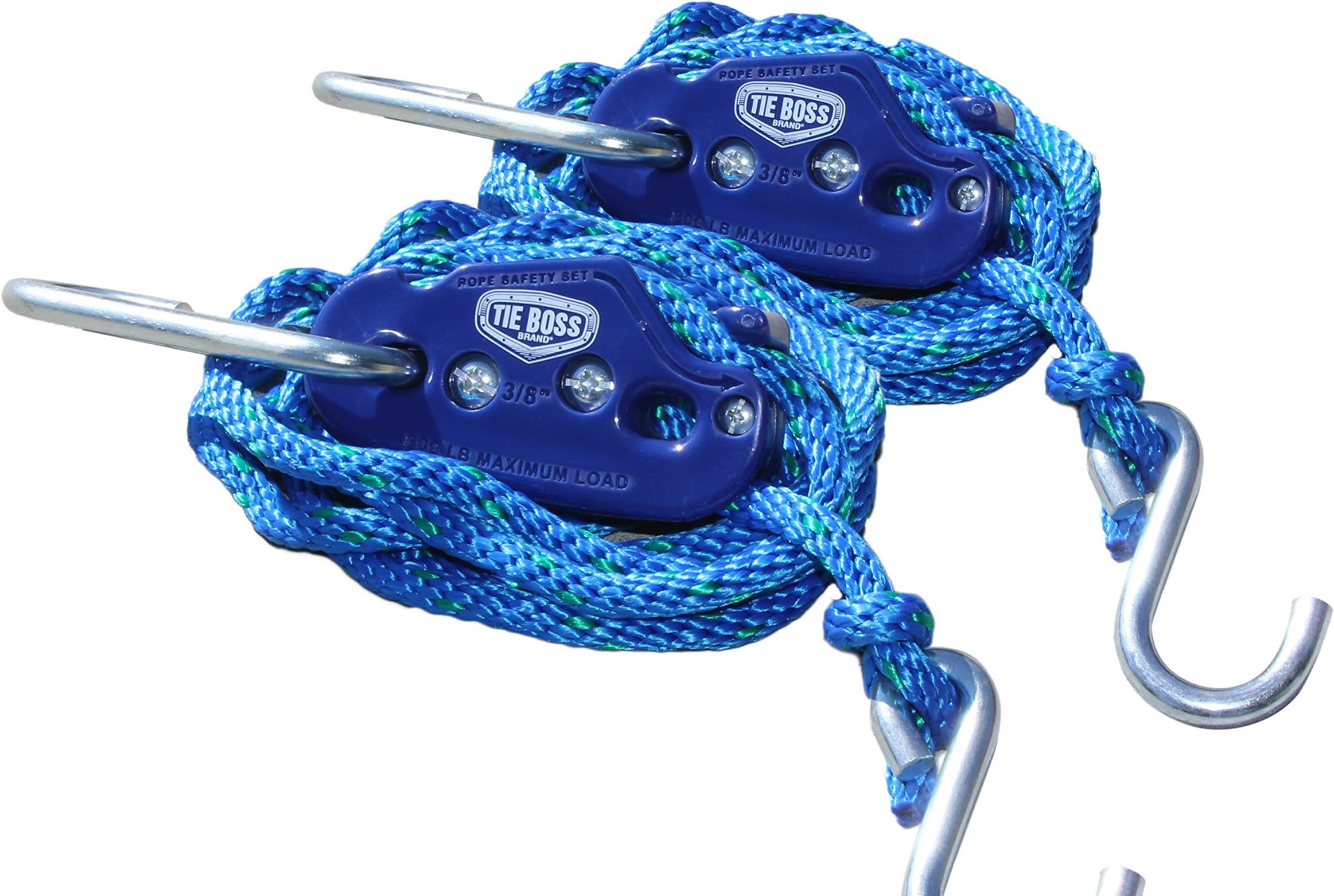 Tie BossTie Down/Pulley with 10-Feet Rope, 3/8-Inch, 2-Pack