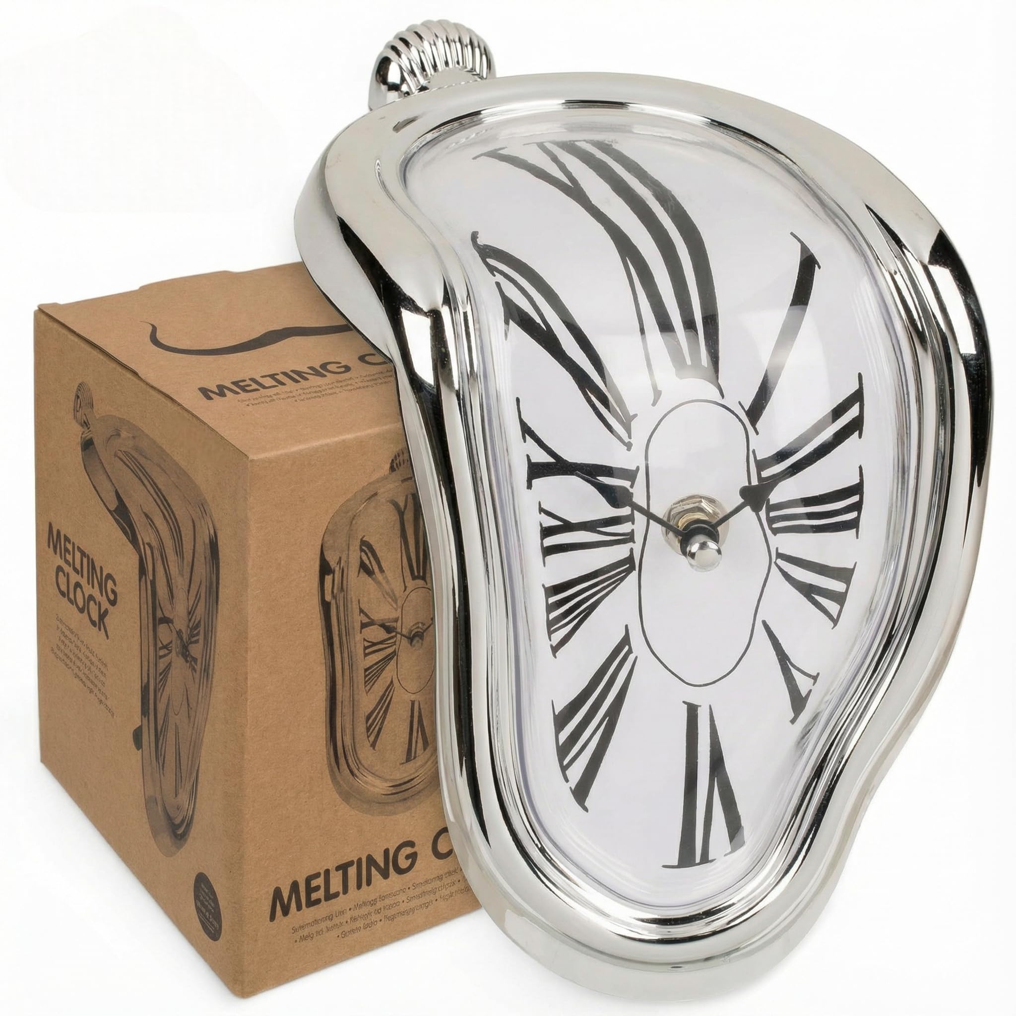 MIJOMA Melting Time zegar ścienny dekoracyjny 18 x 13 cm tworzywo sztuczne inspirowany Salvadorem Dalí