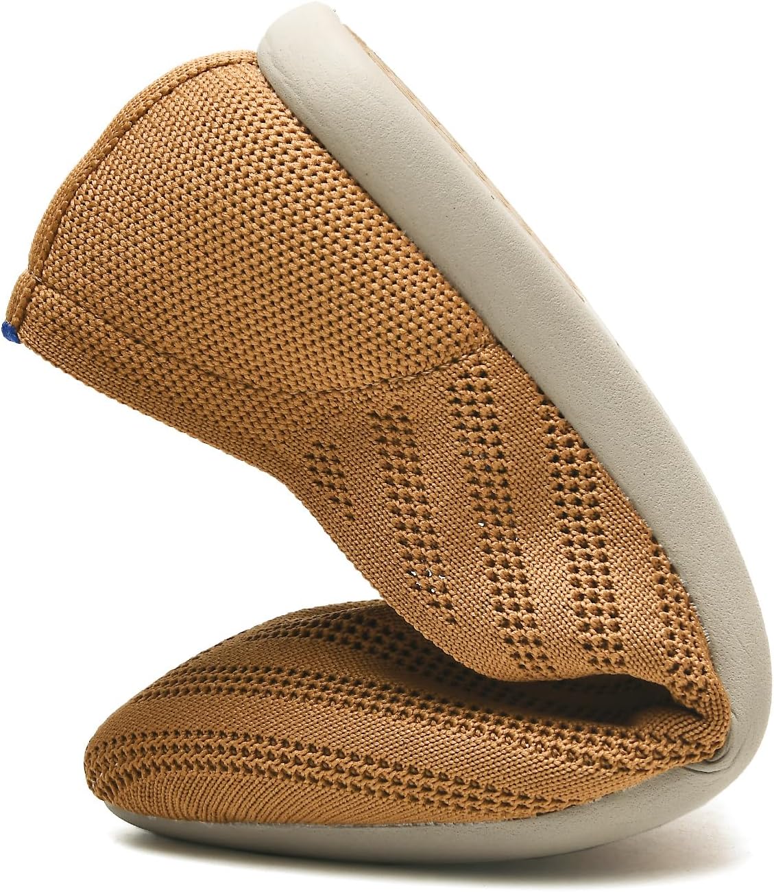 Buyrew Wide Width Flats for Women with Arch Support Plus Size Knit Ballet Work Shoes Wide Toe Box Comfortable for Walking Standing All Day - Image 9