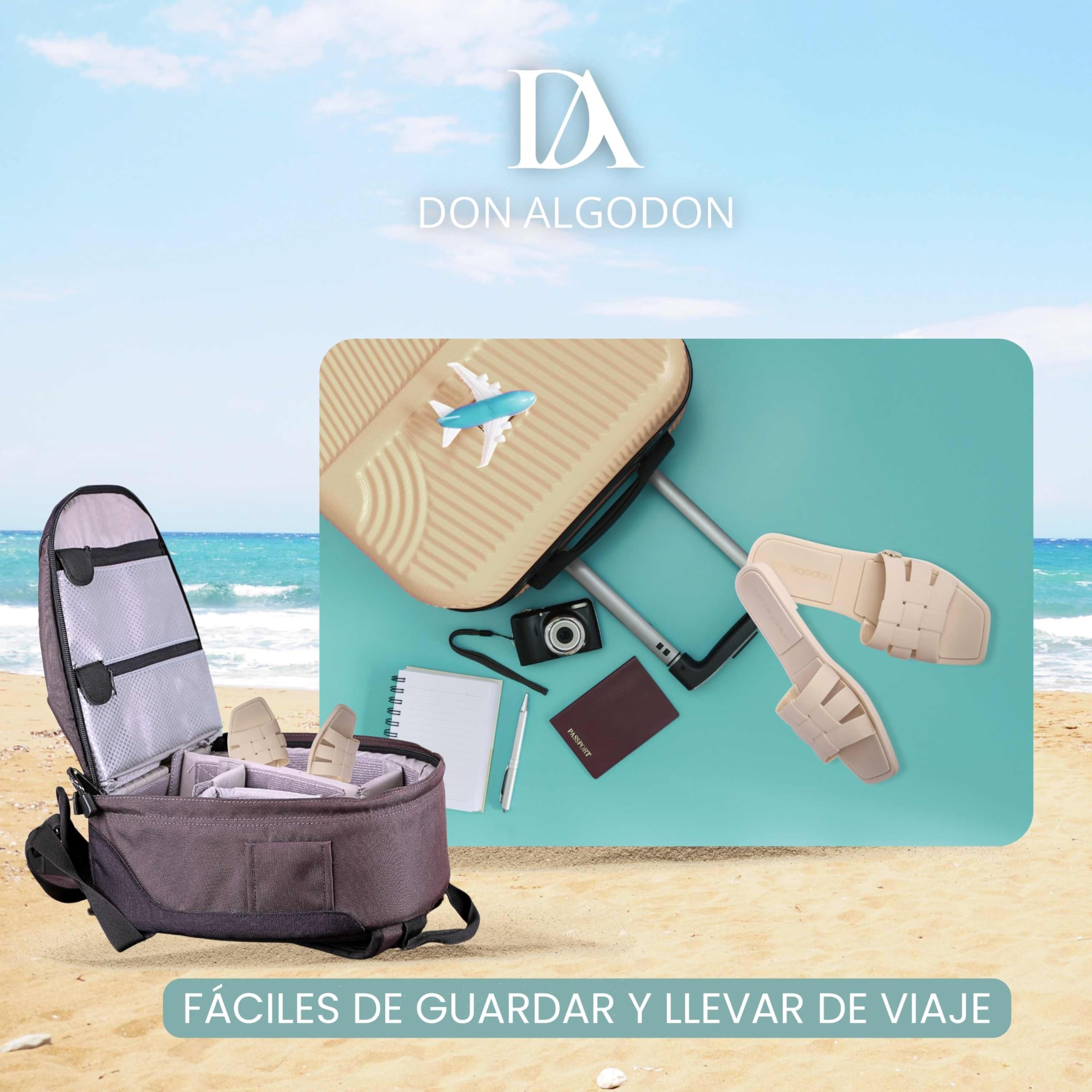 DON ALGODON Kobiety Chanclas Mujer – Chanclas Para Playa Y Piscina - Sandalias Flip Flop De Goma Con Suela Antideslizante Y LigeraJaponki damskie - klapki plażowe i basenowe - sandały z klapką
