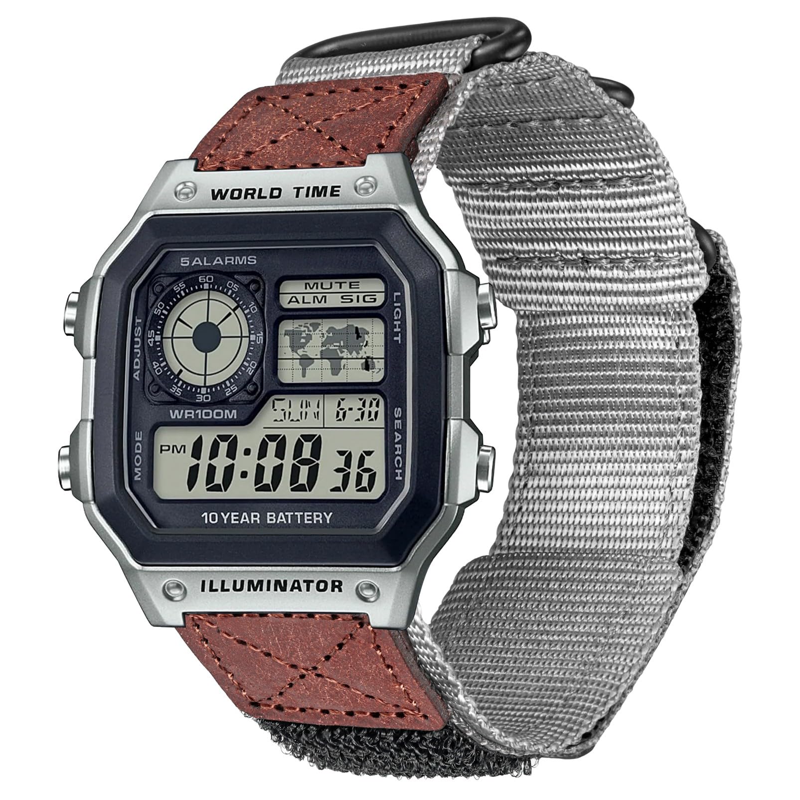 DAVILANE18mm Watch Band Strap for Casio AE-1000W AE-1200 AE-1300 AEQ-110W AQ-S800W MRW-200H MRW-S300 SGW-300H SGW-400H W-216H W-218H W-735H, Rugged Nylon Sports Strap