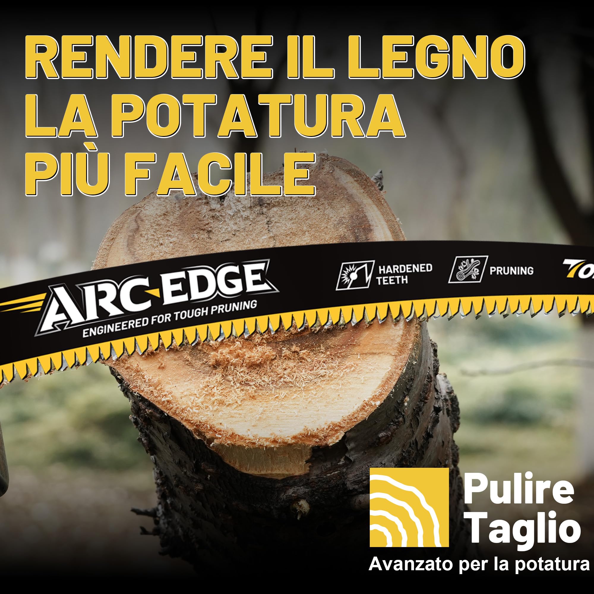 TOLESA Lama sega reciprocante giapponese da 380mm, lama sega per potatura di legno con bordo ad arco da 6 TPI per potatura degli alberi, taglio del legno, 3 pezzi