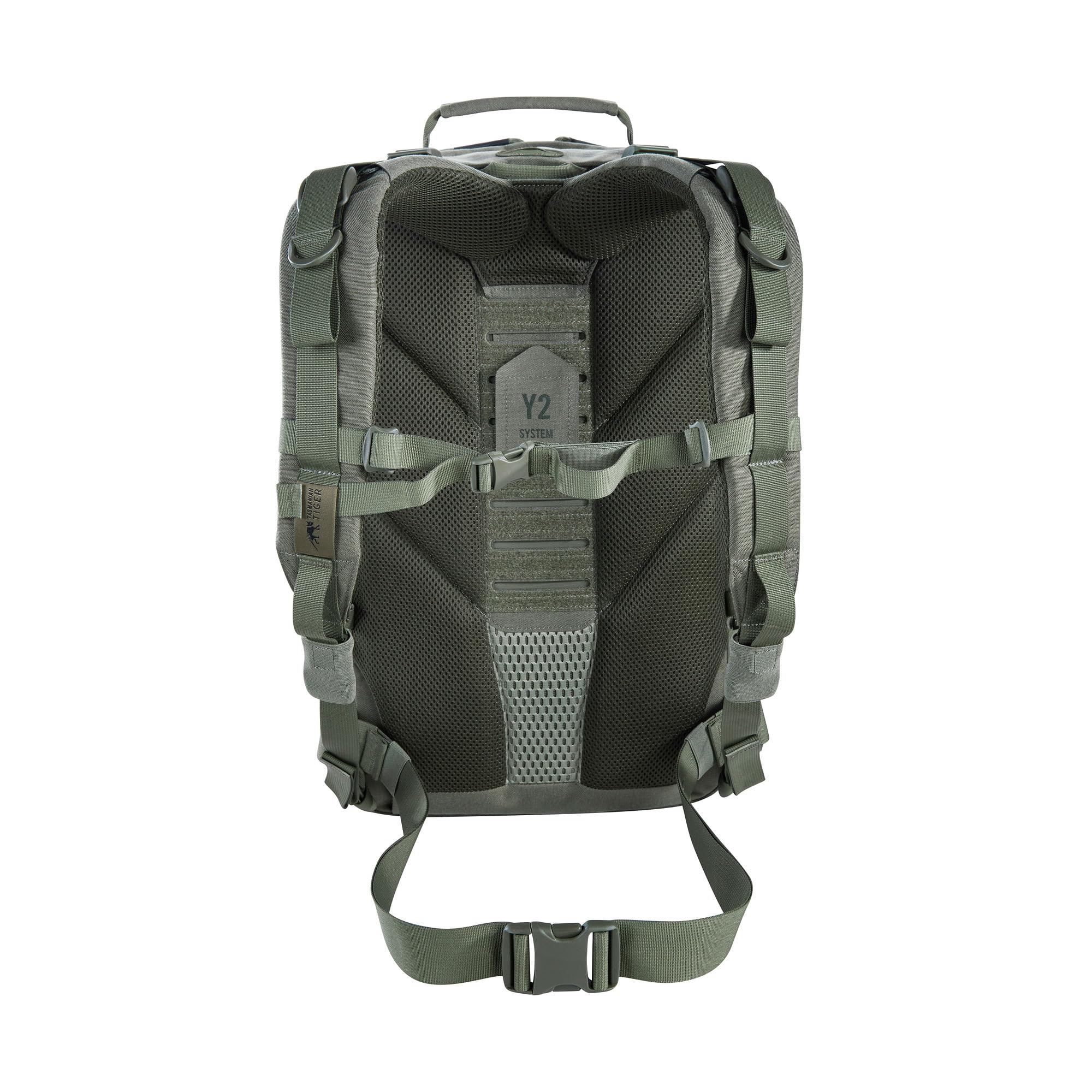 Tasmanian Tiger TT Modular Grab Pack 30 litrów pojemny plecak outdoorowy i survivalowy z 4 wyjmowanymi kieszeniami na rzepy i wieloma możliwościami organizacji do użytku, trekkingu, bushcraft, szary