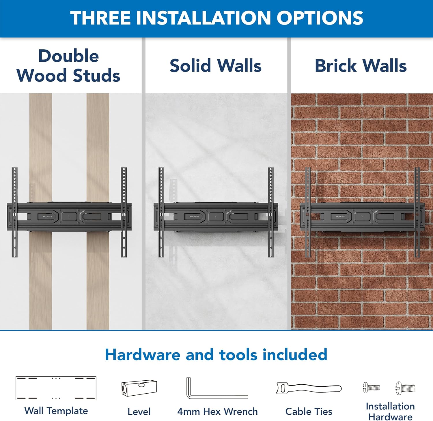 Mount-It! Full Motion TV Wall Mount with Heavy Duty Dual Arms, 14" Extension and Compatible with TVs 37" up to 80" Screen Size, Fits VESA up to 600x400mm, 88 Lbs Capacity