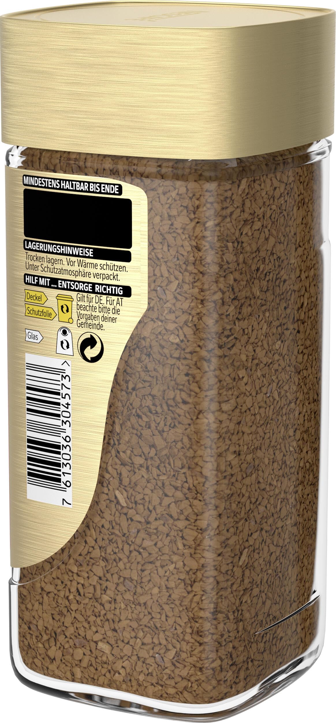 NESCAFÉ GOLD Entkoffeiniert, löslicher Bohnenkaffee, Instant-Kaffee aus erlesenen Kaffeebohnen, vollmundig & aromatisch, koffeinfrei, 6er Pack (6x100g)