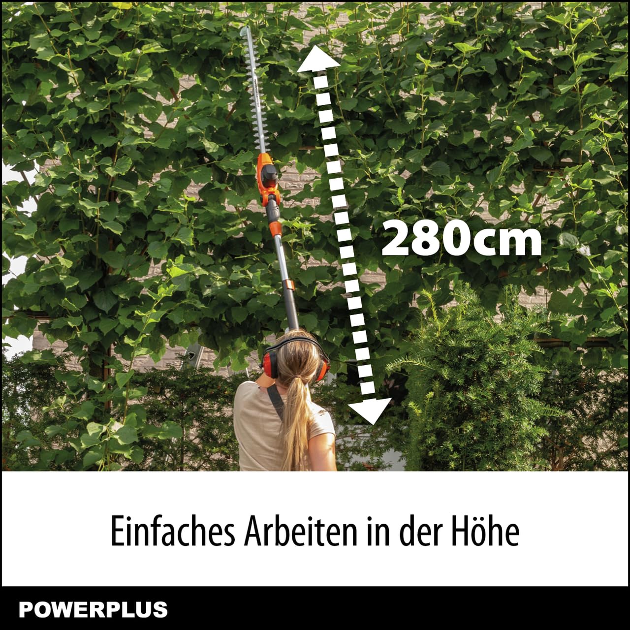 Varo Powerplus Dual Power Akku-Teleskop-Heckenschere POWDPG75380-40 V Akku-Gartenschere, ohne Akku und Ladegerät, 600 mm Klinge und 20 mm Abstand, Gartengeräte für Hecken, Sträucher & Pflanzen
