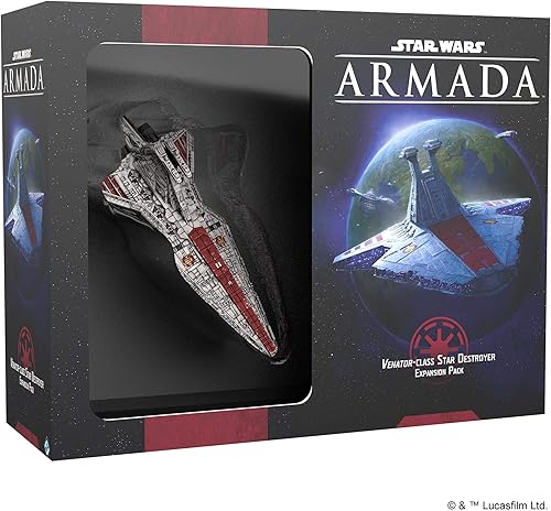 Star Wars Armada Destructor estelar de clase Venator Juego en miniatura Juego de estrategia para adolescentes y adultos Edades 14+ para 2