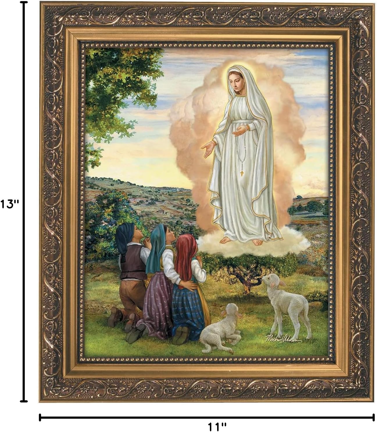 Christian Brands Inspirational Framed Print Our Lady of Fatima, 11 x 13-Inch