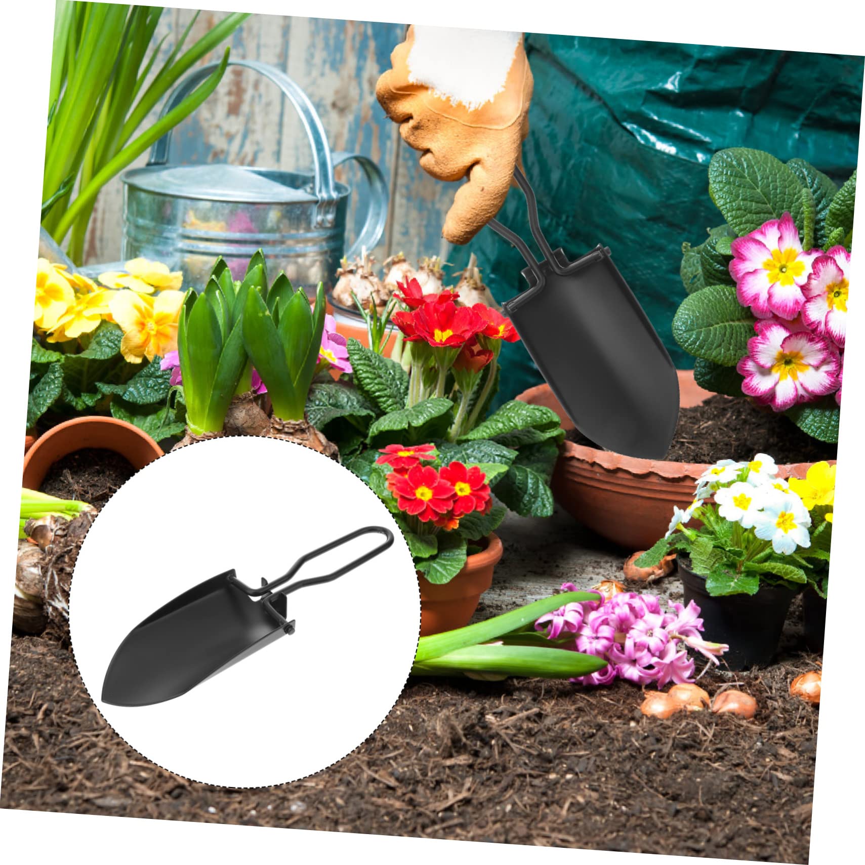 BESPORTBLE 5 Pz Pala da Giardinaggio Pala da Campeggio all'aperto Zaino all'aperto Zaino Tote Attrezzi Giardinaggio Kit Giardinaggio Pala da Giardino Pieghevole Pala Pieghevole Stoffa Black