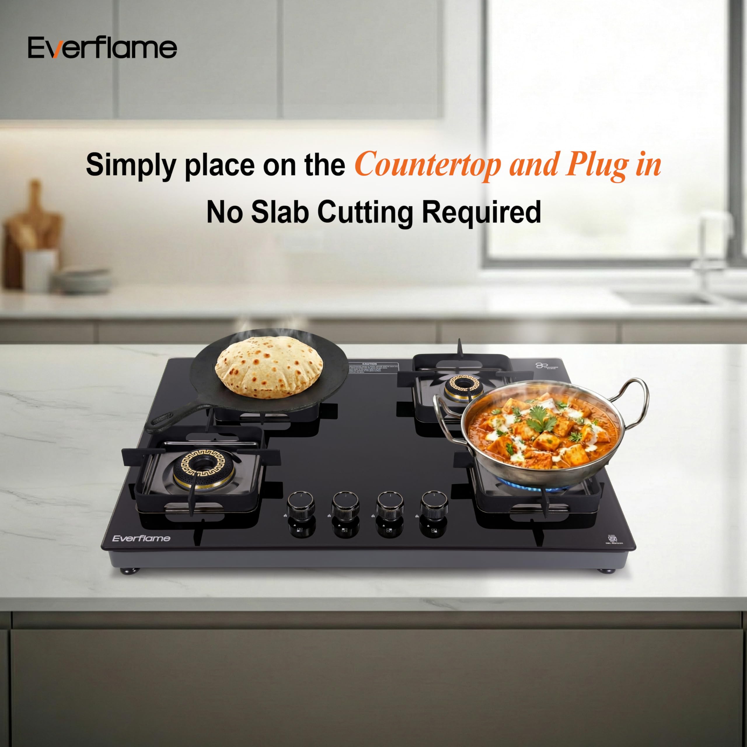 Everflame Spectre 4 Burner Gas Hobtop - Elegant & Durable -3