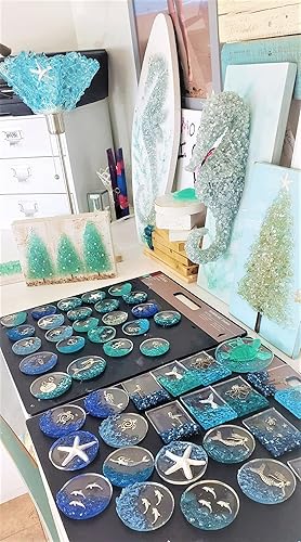 Miniatura 5 de Vidrio triturado para arte de resina, piezas de vidrio roto para manualidades, relleno de jarrón, decoración del hogar, vidrio triturado para