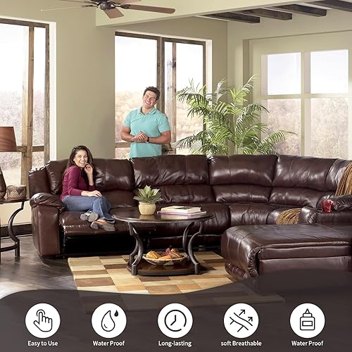 Miniatura 2 de CHEIGHY Kit de reparación de cuero para muebles, cinta de parche de cuero PU impermeable autoadhesiva - adhesivo fuerte para sofá, asiento de