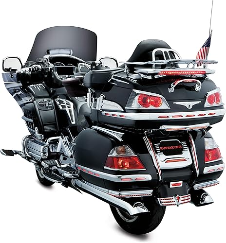 Miniatura 9 de Kuryakyn 3201 accesorio de iluminación de motocicleta Accent: Juego de moldeo de tronco LED de doble circuito con lente roja para motocicletas Honda