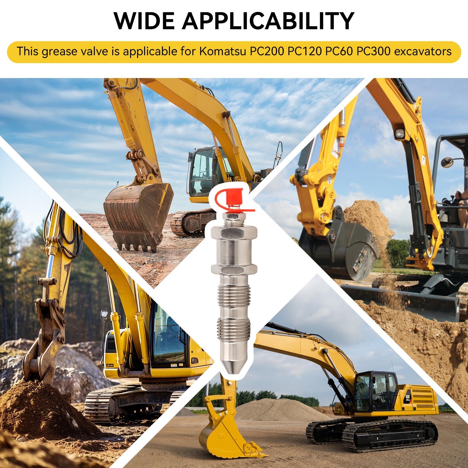 Valvola Del Grasso Per Escavatore Komatsu - Acciaio Inox, Numero OEM 07959?20001, Per PC200/120/60/300