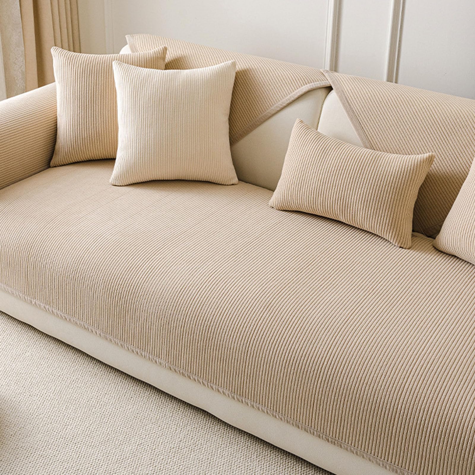 Housse de canapé lavable en tissu respirant et peluche douce