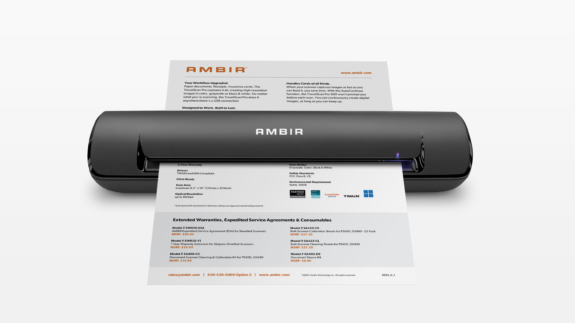 Amazon.com: Ambir ImageScan Pro 490i (DS490-AS) Duplex Document