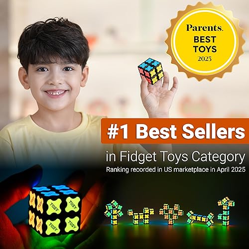 Miniatura 2 de TOSY Cubo magnético 2x2  8 bloques, juguete 2 en 1 cubo de rompecabezas 2x2x2 y cubo infinito personalizable, brillante, regalo para niños y nietos,