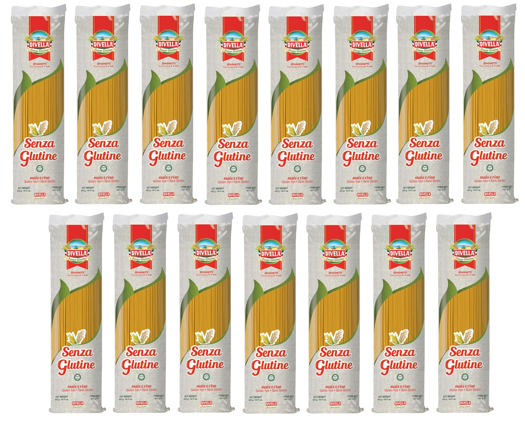 27er-Pack Testpaket Rummo Divella Pasta Spaghetti Senza Glutine, Glutenfreie Nudeln Italienische Pasta 400g