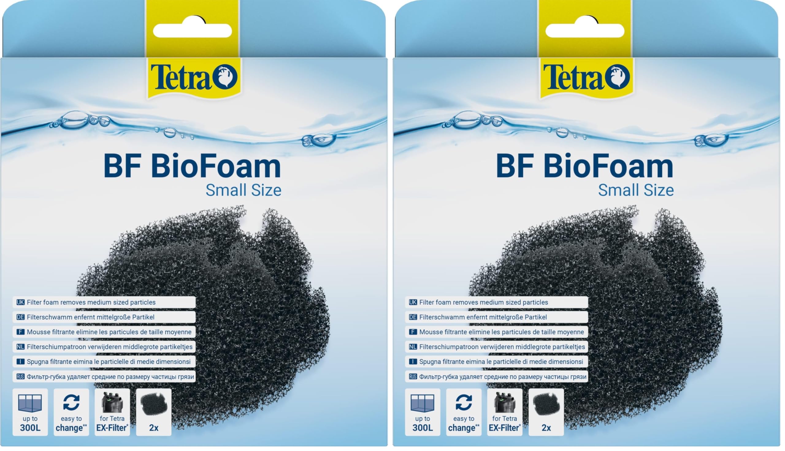 Tetra BF BioFoam Small - Biologischer Filterschwamm für die Tetra Aquarium Außenfilter EX 400 Plus bis 1000 Plus (Packung mit 2)