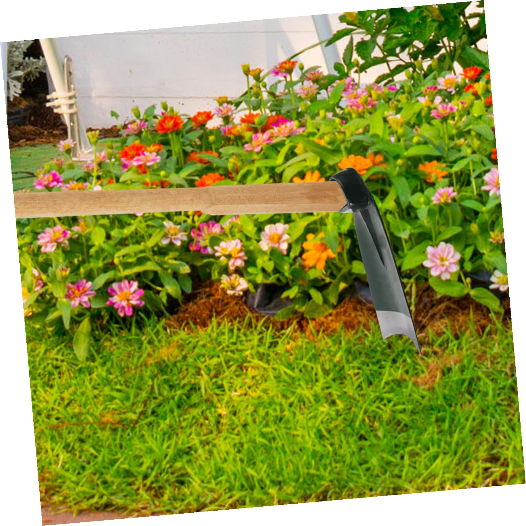 Houe de Jardin en Acier Inoxydable Vert, Tête Robuste