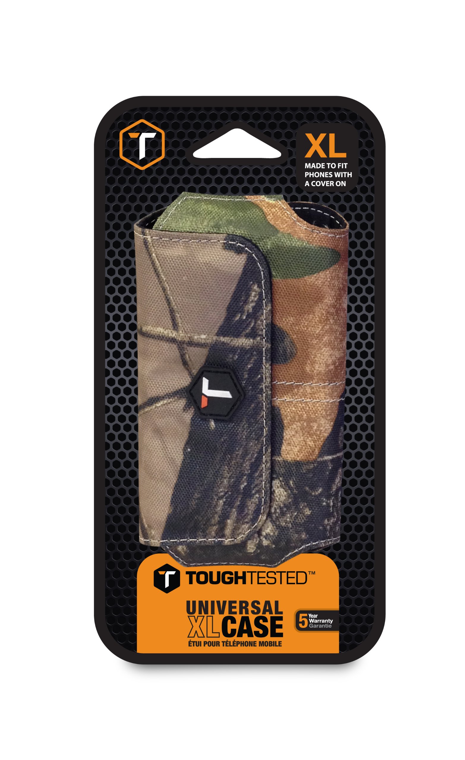 Tough Tested TT-RXL-HC Extra-Large Horizontal Smartphone Case in Hunting Camo Color - Carrying Case - Retail Packaging - Camo