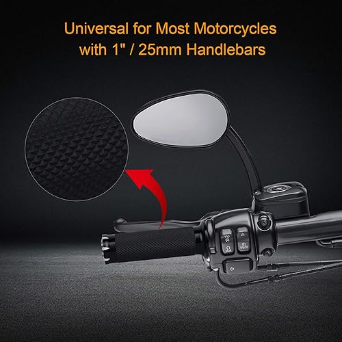 Miniatura 9 de NTHREEAUTO Empuñaduras de manillar de 1 pulgada  0.984 in para motocicleta, agarre universal compatible con Harley Sportster Iron 883 Dyna Road