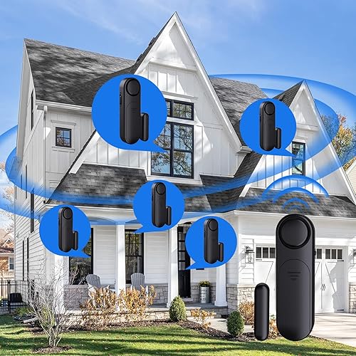 Miniatura 8 de Alarmas de puerta para seguridad del hogar, alarma de puerta y sensores de alarma de ventana, alarma de parada de puerta, alarma magnética de sensor