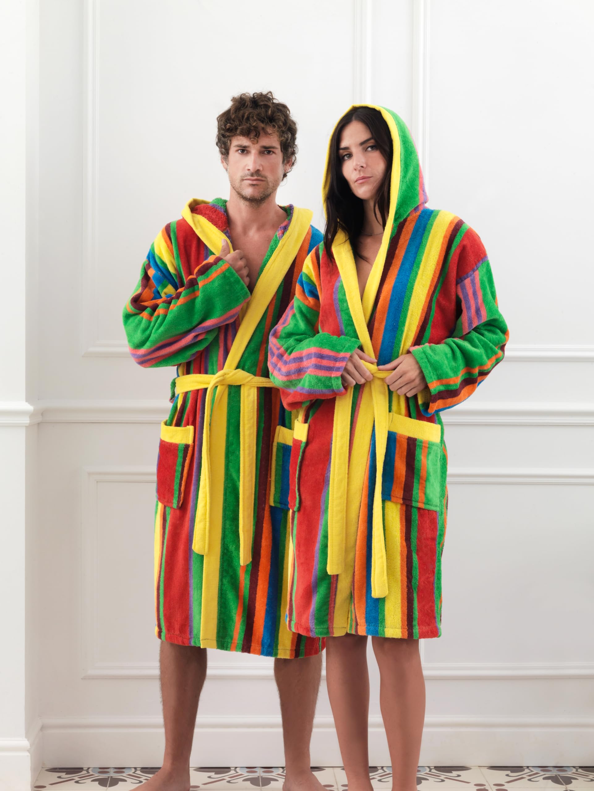 Albornoz Jacquard 100% Algodón 500 g/m² Alta Absorción