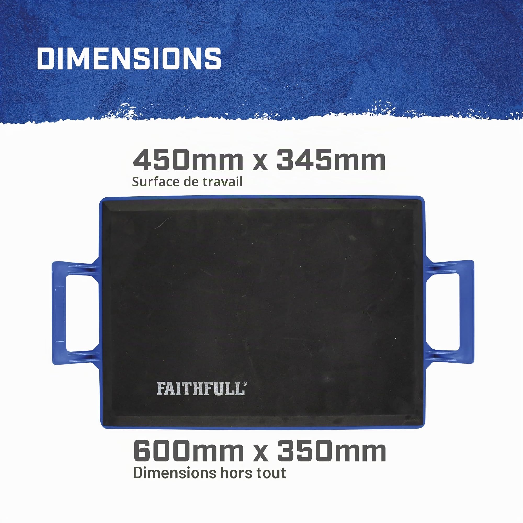 Faithfull Planche à Genoux Confortable – Protection des Genoux en Mousse avec Base imperméable pour la Maison, Le Jardin, Le Garage et Le Chantier