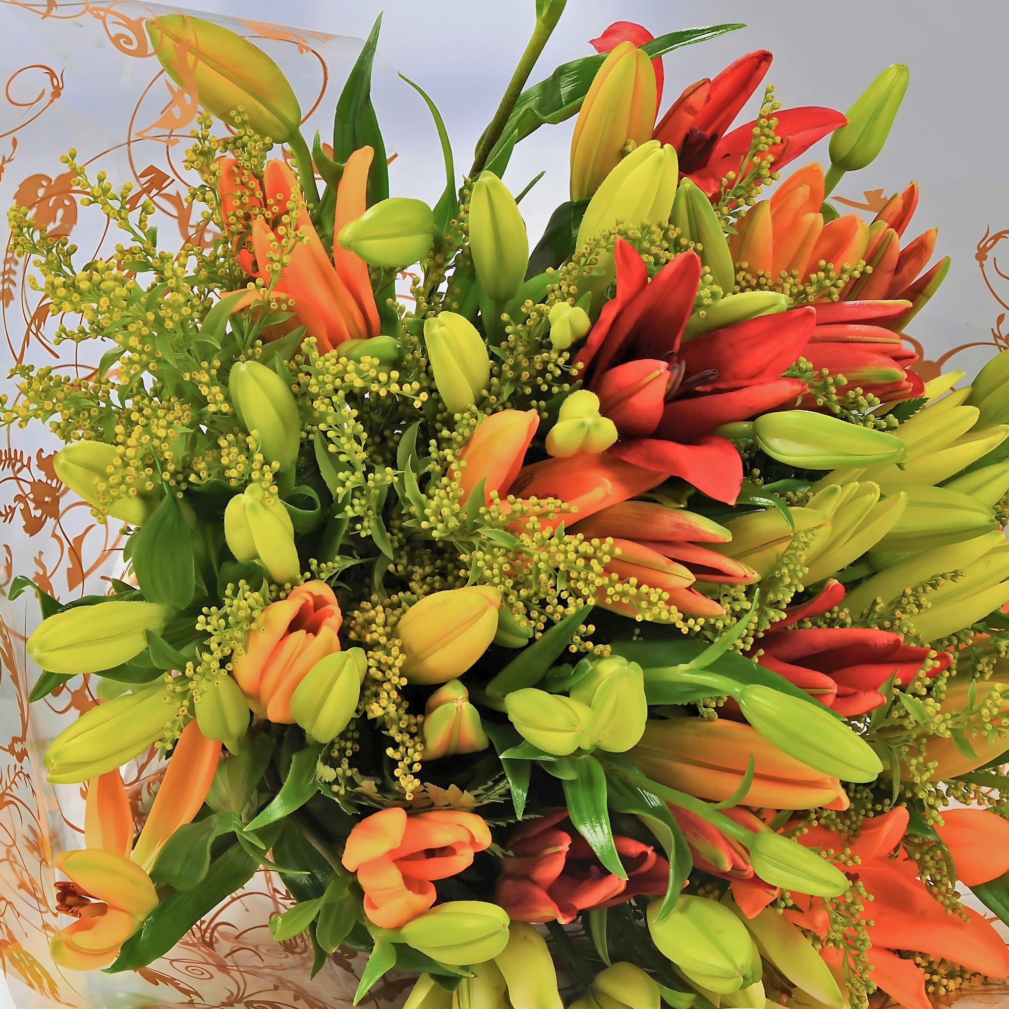 Asiatic Lily Fresh Flowers Delivery Next Day Prime, Send a Luxury Gift Wrapped Bouquet of Lilies with Personalised Handwritten Card