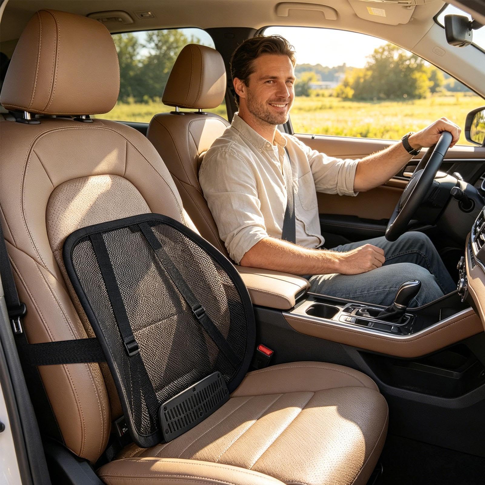 Soporte lumbar genérico para asiento de coche refrescante