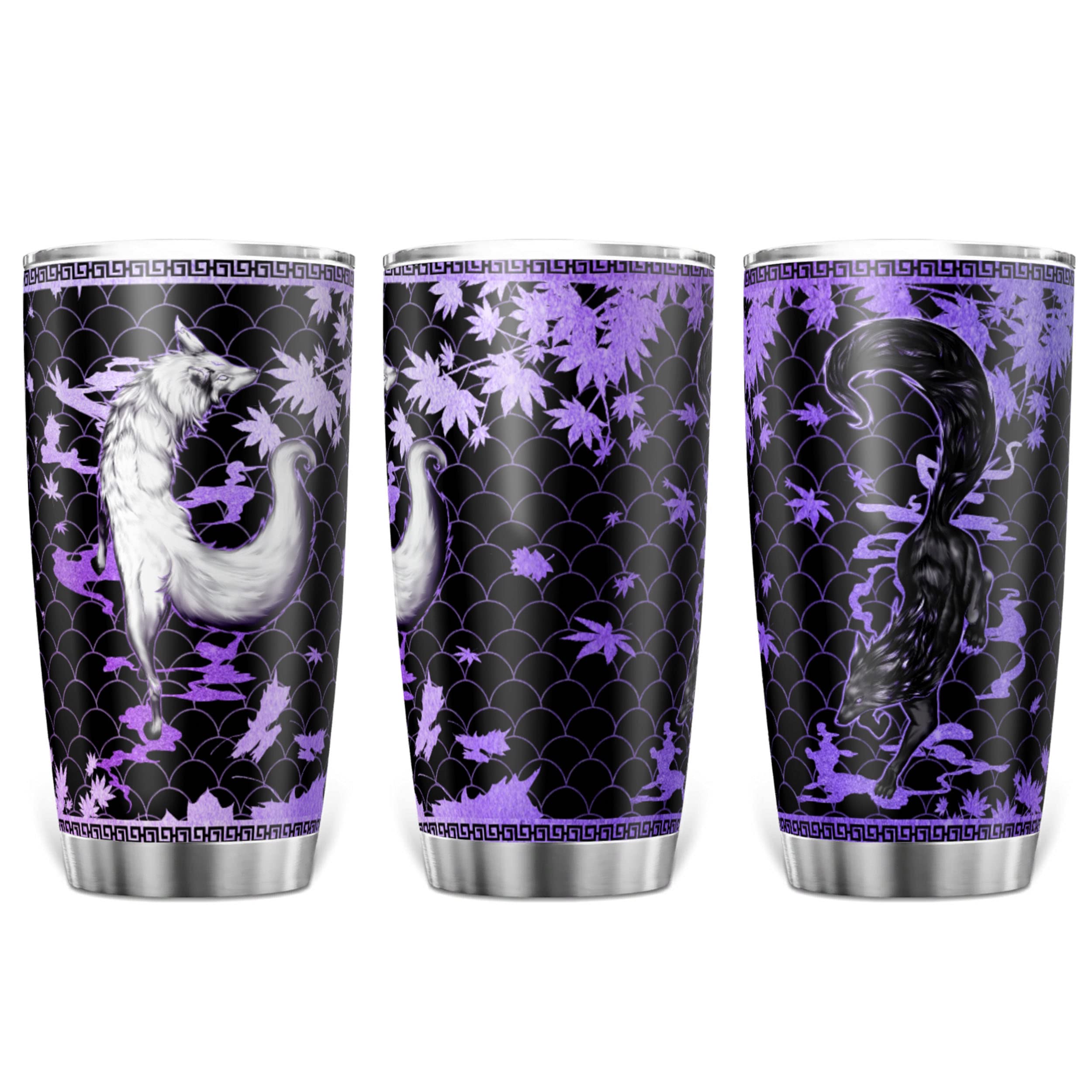 Ynbuyouzhong Japanese Kitsune 20oz Tumbler with Lid Traditional