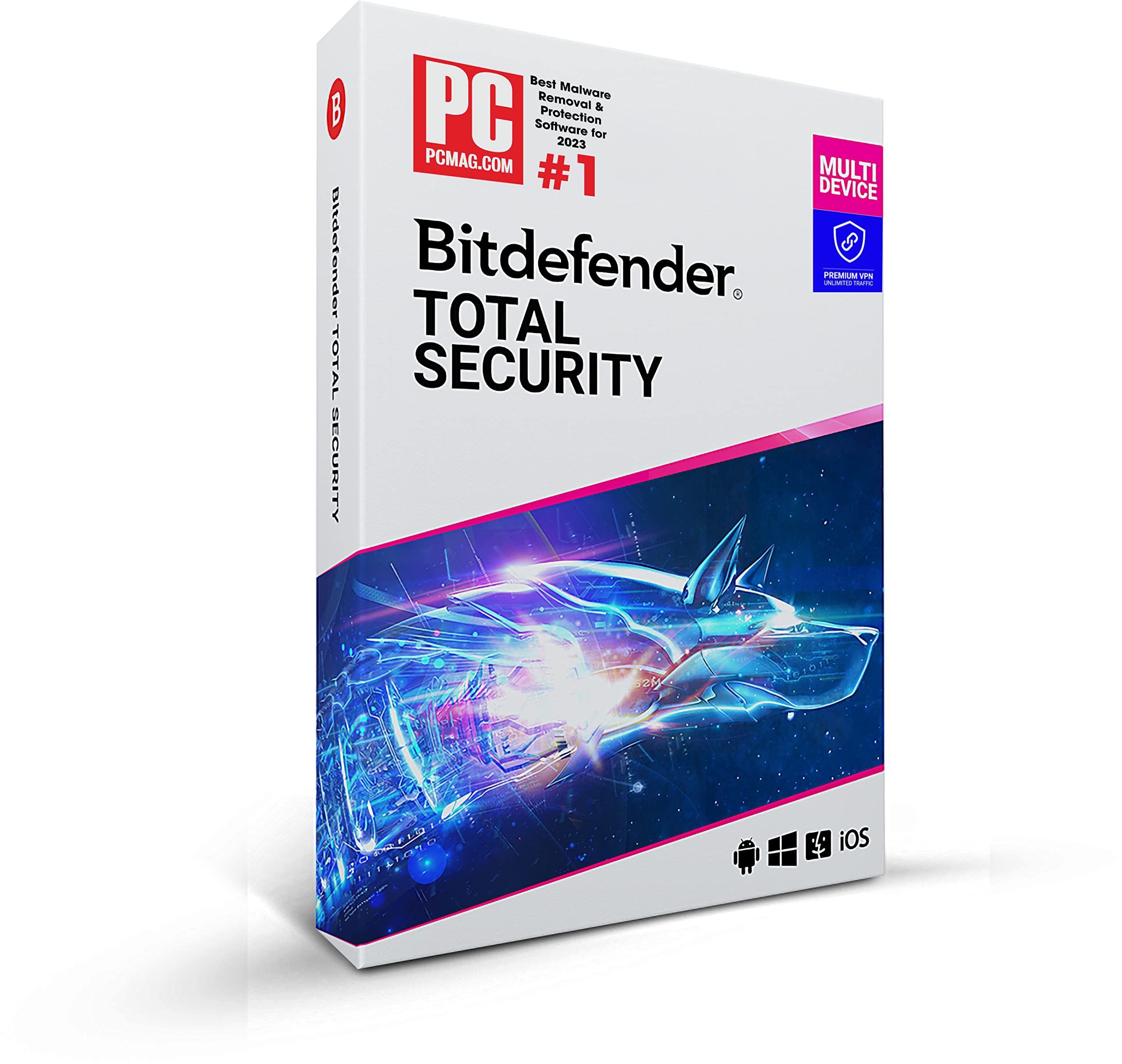 Bitdefender Total Security & unlimitiertes VPN 2024 - 10 Geräte | 1 Jahr Abonnement | PC/Mac | Aktivierungscode per Post
