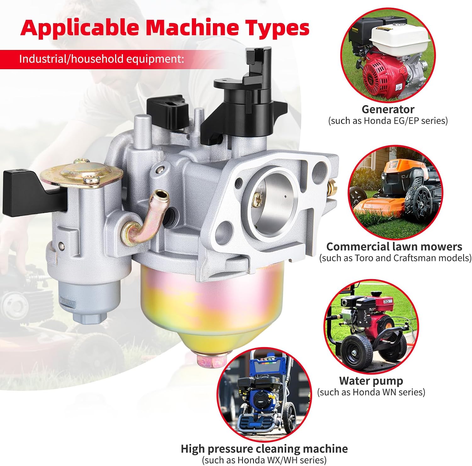 GX160 GX200 Carburetor for Honda GX120 GX140 GX168 5HP 5.5HP 6.5HP Engine thumbnail