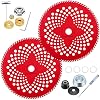 HK 2Pack 10 x80T Carbide Tip Brush Cutter Blades Weed Eater Blades for Brush Cutter, Trimmer, Weed Eater, Compatible with Husqvarna, Stihl, Fsx, and More