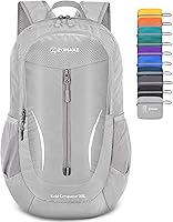 Vista 1 de ZOMAKE Ultra Lightweight Packable Backpack 25L, Foldable Hiking Backpacks Water Resistant Small Folding Daypack for Travel(Sliver Grey)